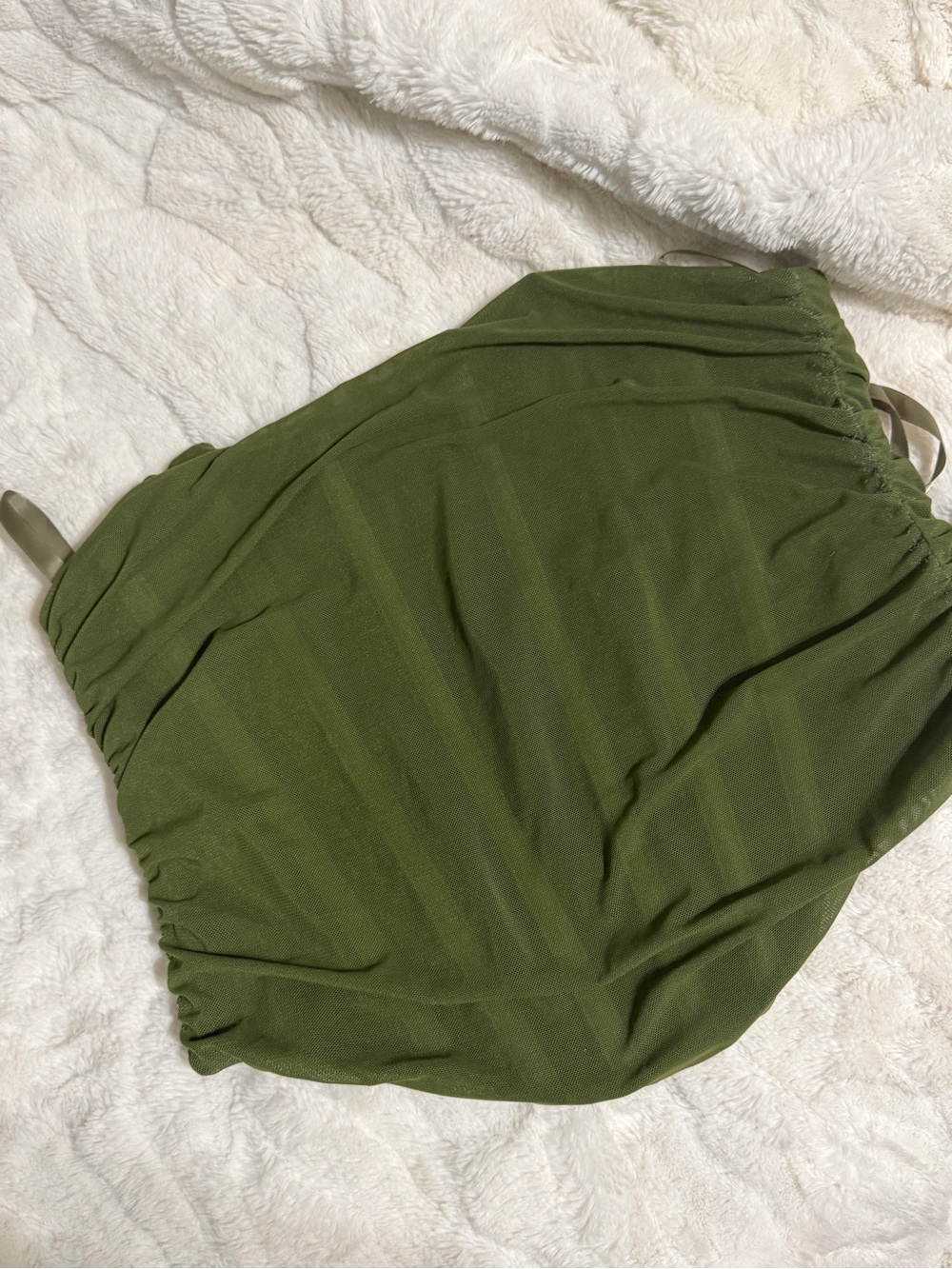 Olive Green Strapless Corset Top